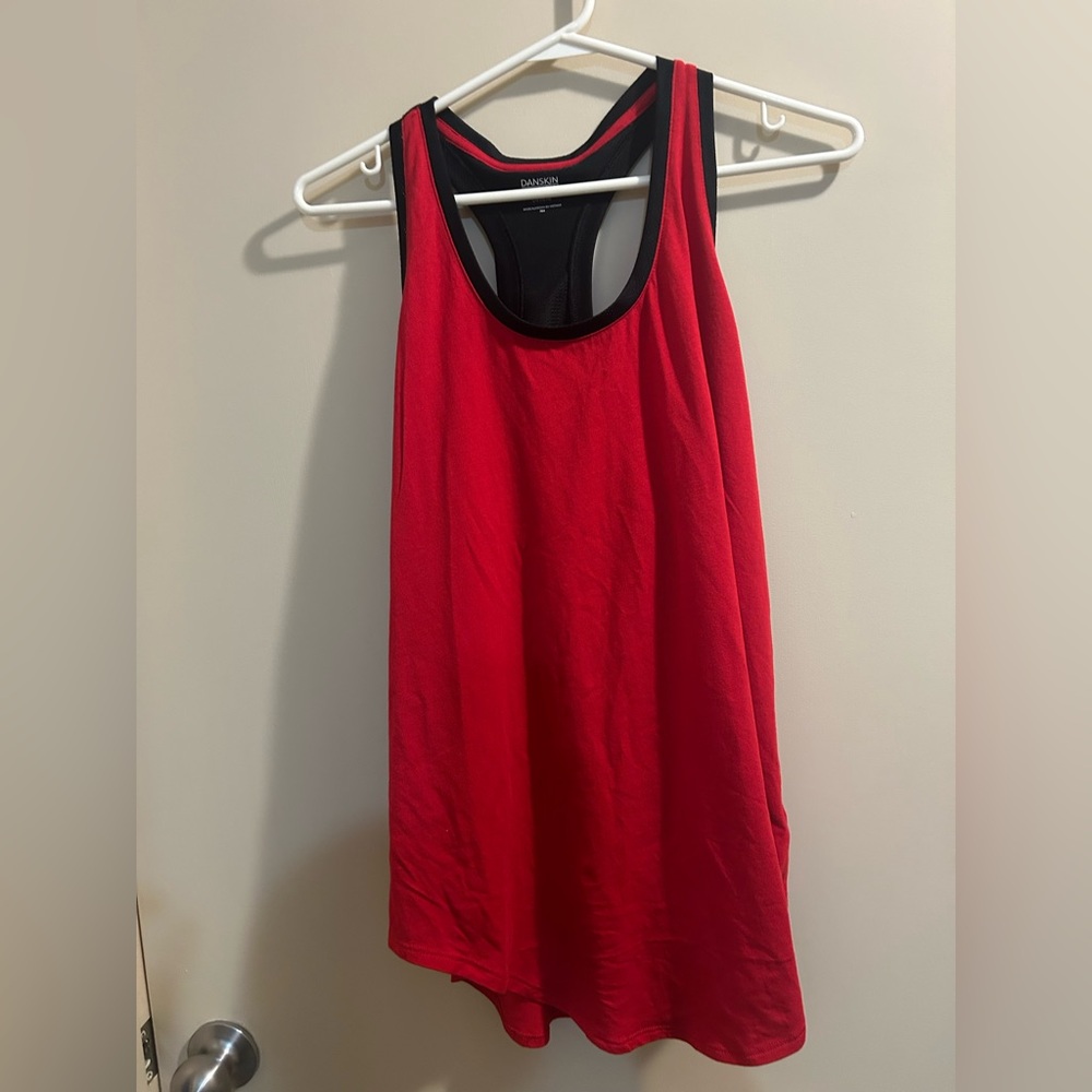 Danskin Women's Bold Red and Black Tank Top